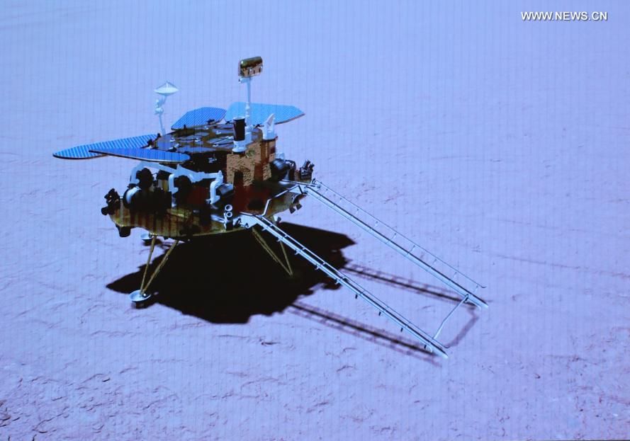 Анимация посадочного аппарата на поверхности Марса