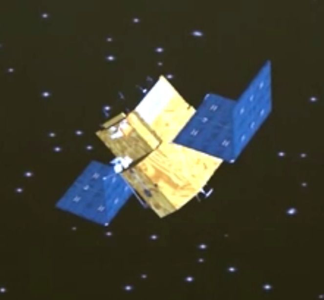 КА "Шиянь-9" на анимации в телерепортаже о запуске.