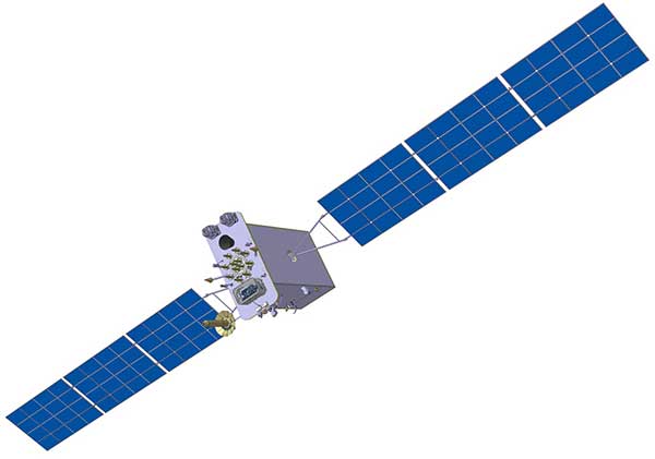 Спутник "Глонасс-К2" модеризированный. Рисунок АО ИСС.