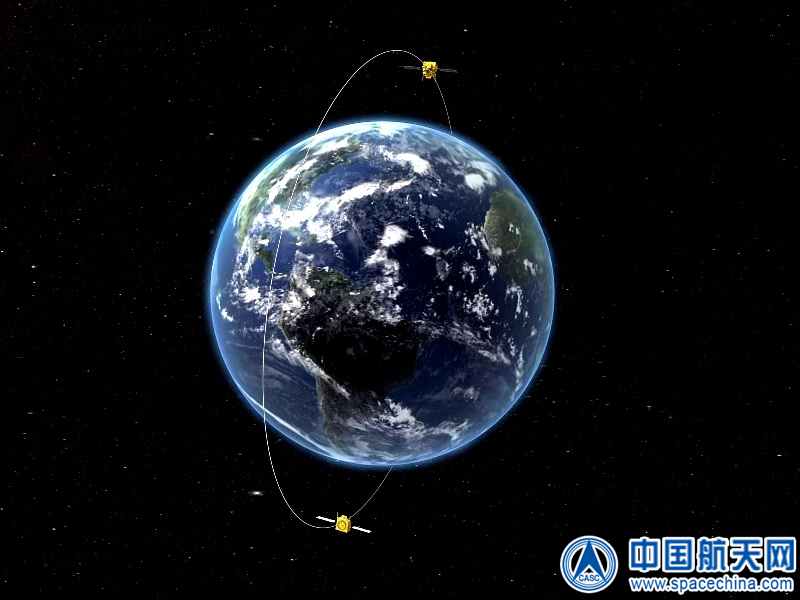 Два спутника "Хуаньцзин-2" должны двигаться в противофазе.