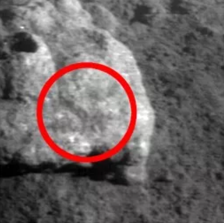 "Юйту-2", 3-й лунный день. Поле зрения спектрометра VNIS на камне Ци Юань.