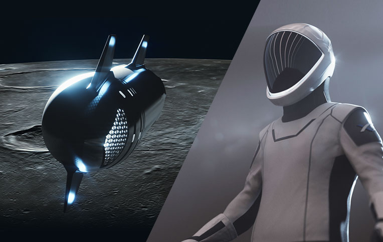 Облет Луны и скафандр SpaceX в представлении художника.jpg