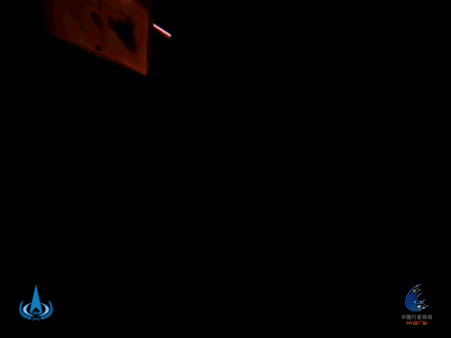 Отход наноспутника, снятый камерой КА "Тяньвэнь-1".