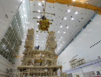 На Восточном автоматическую станцию «Луна-25» пристыковали к разгонному блоку «Фрегат»