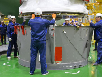 На Байконуре грузовой корабль «Прогресс МС-26» состыковали с переходным отсеком