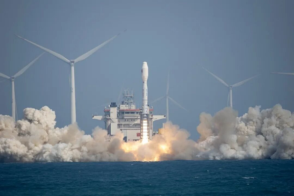 Старт с китайского морского космодрома