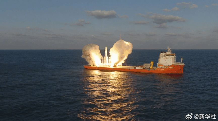 С морской платформы в Жёлтом море запущена РН «Иньли-1»