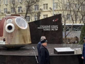 Рогозин открыл памятник потерпевшему аварию в 2018 году кораблю «Союз»