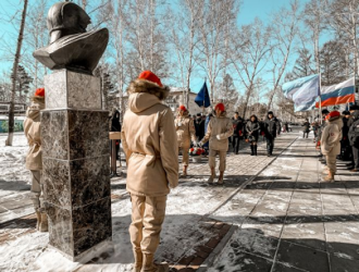 На Восточном прошёл митинг, посвящённый 87-летию со дня рождения Юрия Гагарина