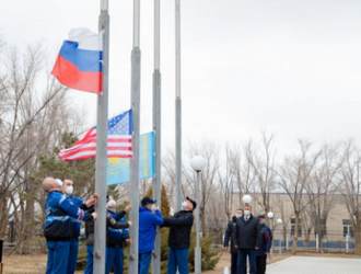 Традиционные мероприятия экипажа «Союз МС-18» на Байконуре