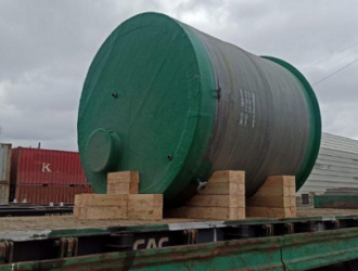 Крупногабаритный резервуар для водозаборного сооружения прибыл на космодром Восточный