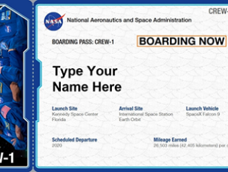 Билет на виртуальное участие в миссии Crew-1