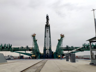 Продолжается подготовка стартового комплекса к запуску корабля «Прогресс МС-18»