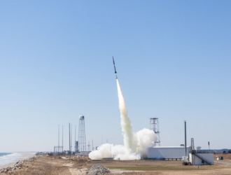 Пуск геофизической ракеты в США