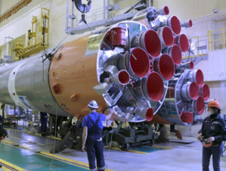 На Байконуре собрали «пакет» ракеты-носителя «Союз-2.1а»