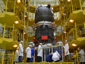 Проверка солнечных батарей грузового корабля «Прогресс МС-22»