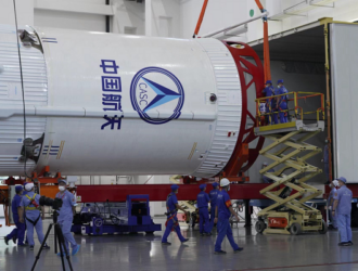 РН “Чанчжэн-5В” для запуска модуля “Мэнтянь” доставлена на космодром Вэньчан