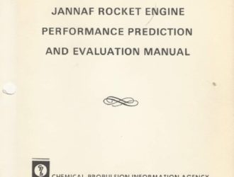JANNAF Rocket Engine Performance Prediction and Evaluation Manual