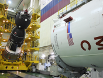 Авторский осмотр корабля «Союз МС-16» и накатка головного обтекателя