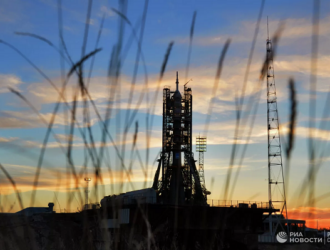 РН «Союз-2.1а» с кораблём «Союз МС-22» вывезена на старт