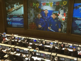 Предновогодняя пресс-конференция российских космонавтов с борта МКС