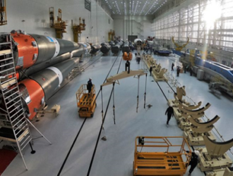 Головная часть с КА OneWeb состыкована с третьей ступенью РН «Союз-2.1б»