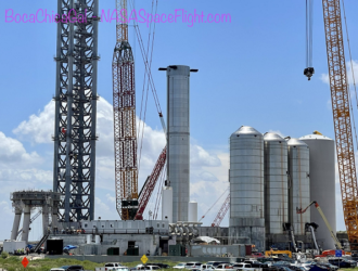 Super Heavy перемещена на стартовую площадку