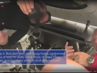 Астронавты NASA Боб Бенкен и Даг Хёрли завершили испытания «комфортного размещения экипажа» в космическом корабле Crew Dragon