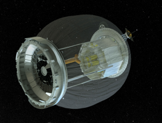 НПО им. Лавочкина предложило концепцию надувного модуля для увода спутников с орбиты