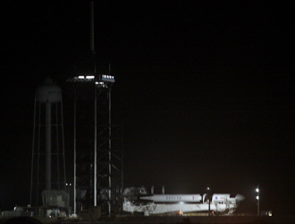 РН Falcon-9 с пилотируемым кораблем вывезена на стартовую позицию