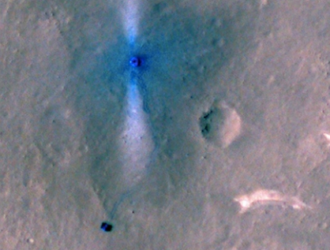 Орбитальный аппарат НАСА сфотографировал передвижение китайского марсохода