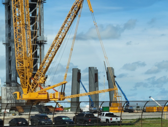 Во Флориде продолжаются работы над стартовым столом для Starship