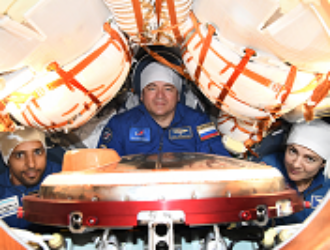 Экипажи ТПК «Союз МС-15» провели контрольный осмотр корабля