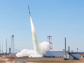 Пуск геофизической ракеты в США