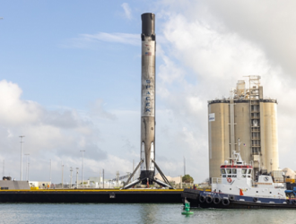 1-я ступень РН Falcon-9 доставлена в порт Канаверал