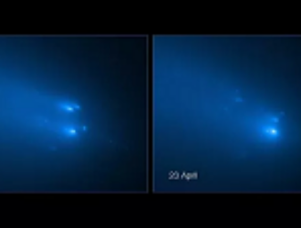 «Хаббл» увидел распад кометы ATLAS на десятки фрагментов